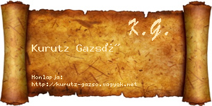 Kurutz Gazsó névjegykártya